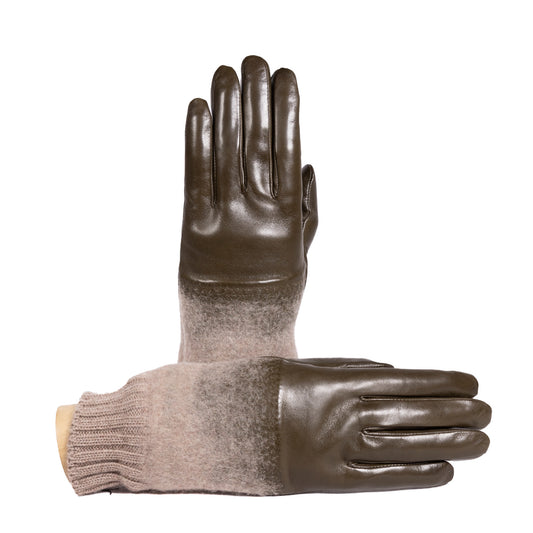 Ladies' nappa- wool gloves-the encounter between leather and wool - vista 5