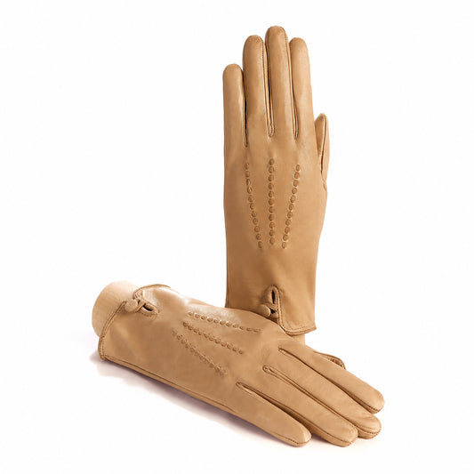 Women's silk lined gloves nappa gloves - Alpaca 1