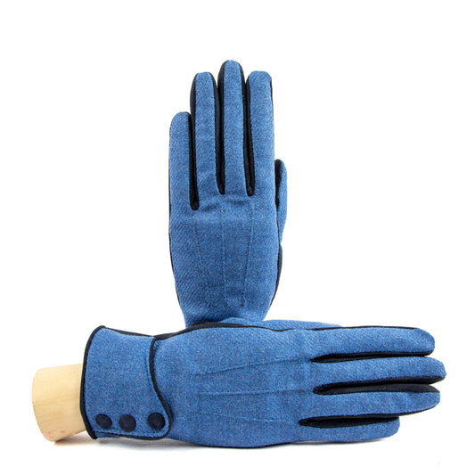 Bespoke Women's nappa leather gloves with Vitale Barberis Canonico wool top
