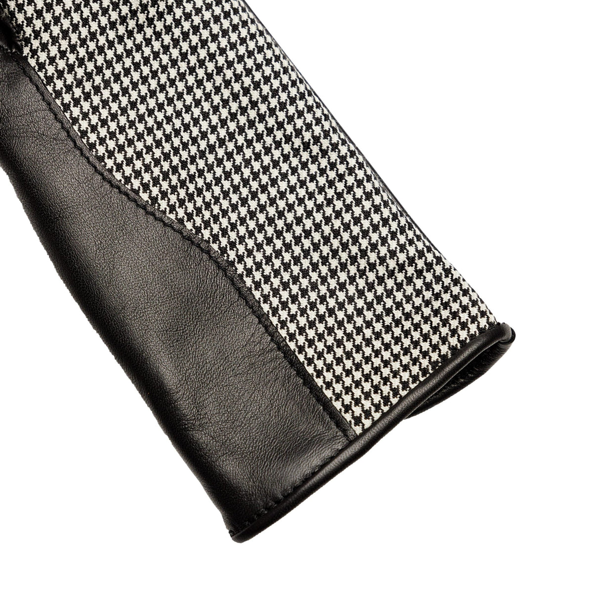 Nettuno: touchscreen leather gloves with a shower-proof suede top