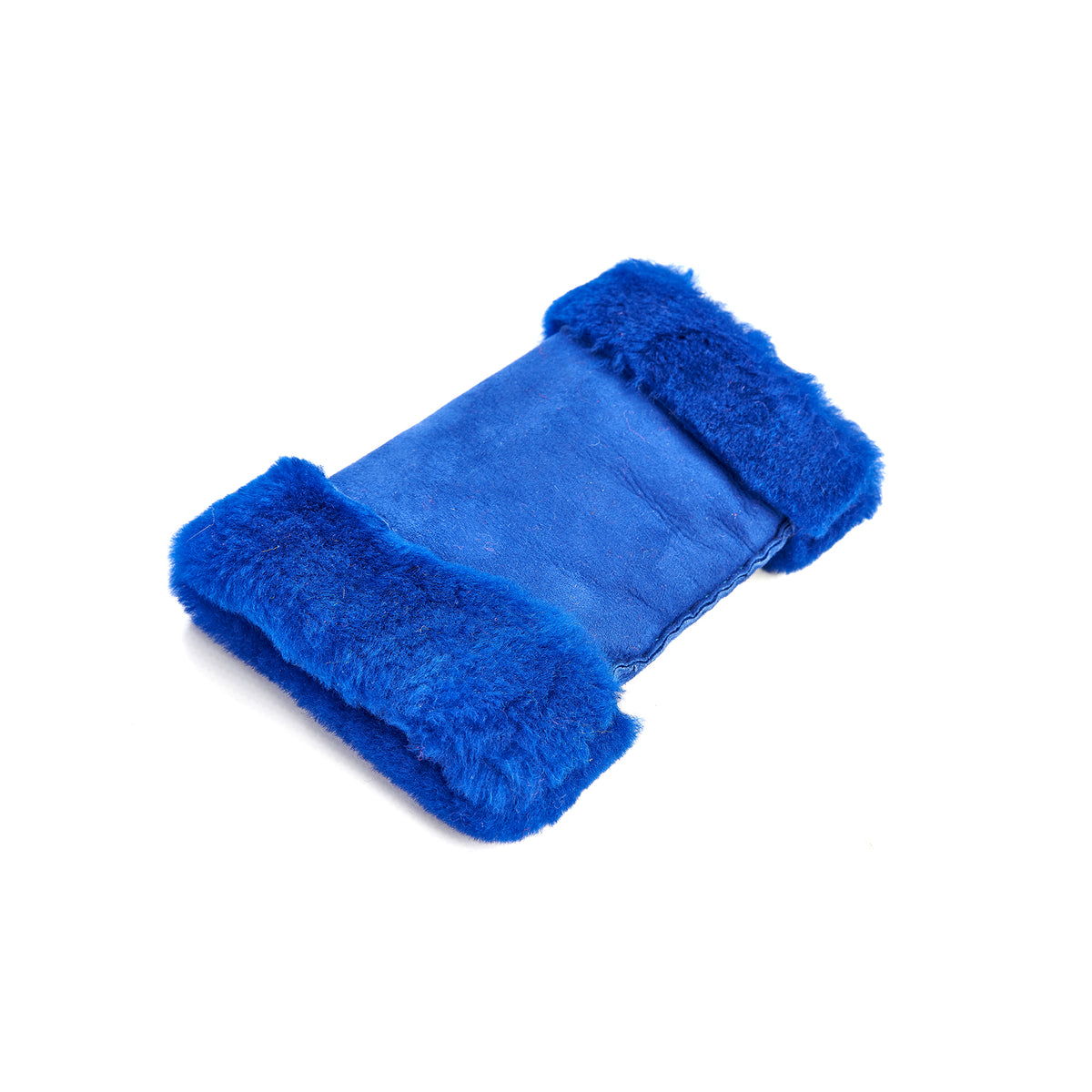 Women's lambskin fingerless in fluo electric blue color