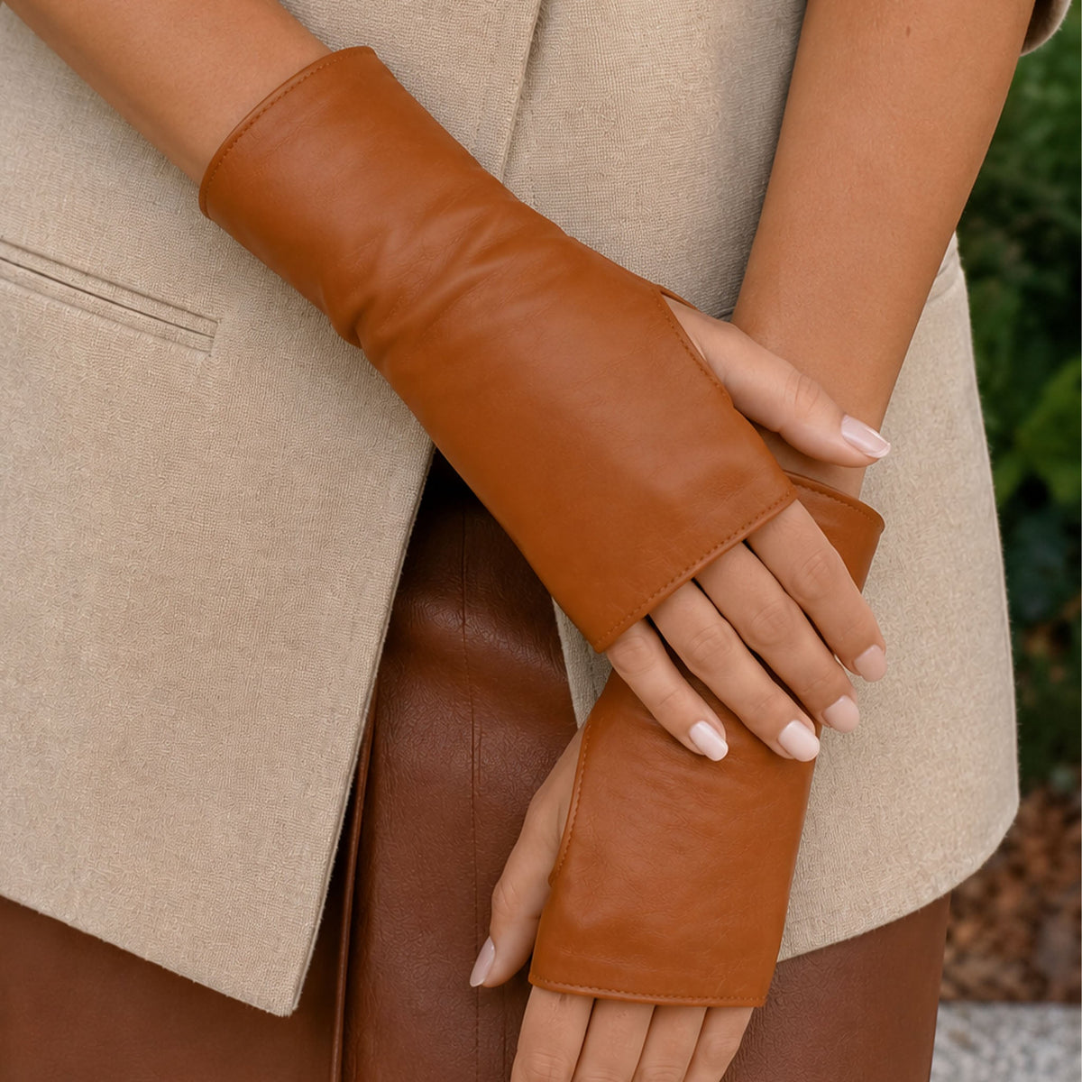 Fingerless Leather Gloves