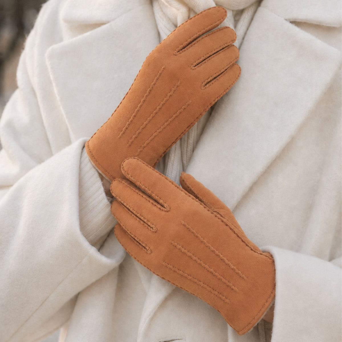 Women's lambskin leather gloves