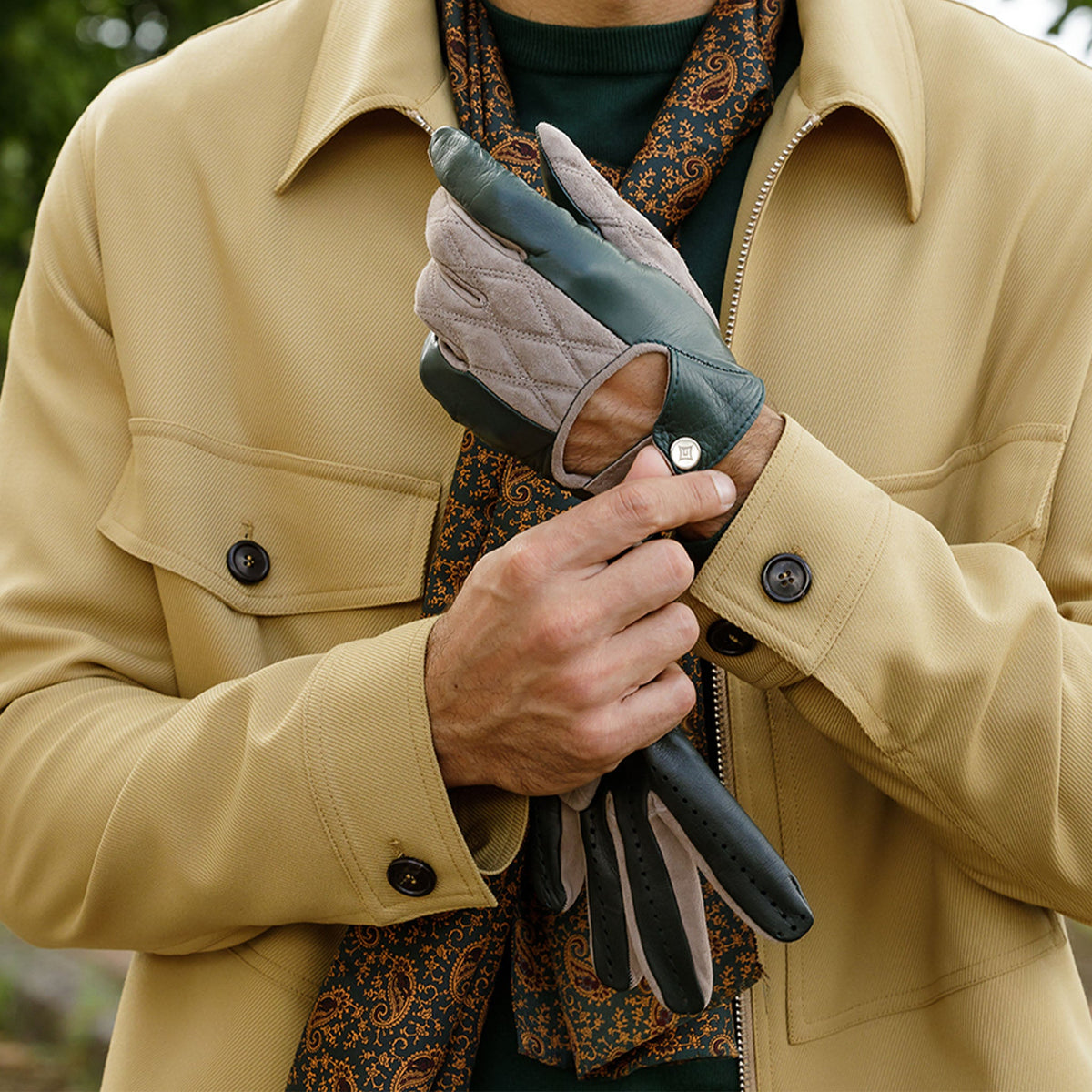 Men's Leather Driving Gloves