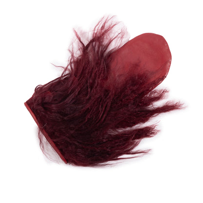 Woman's nappa mitten  gloves with mongolia fur