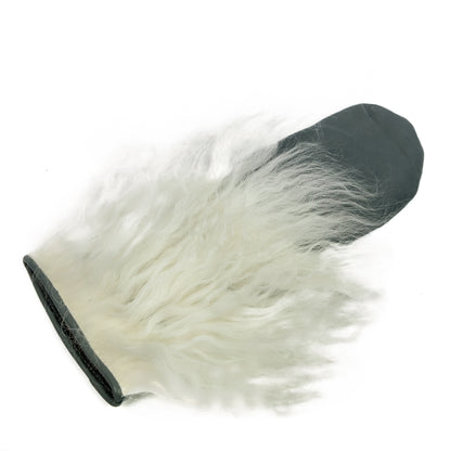 Nappa leather mitten glove featuring luxurious Mongolia fur for a stylish and cozy winter accessory.