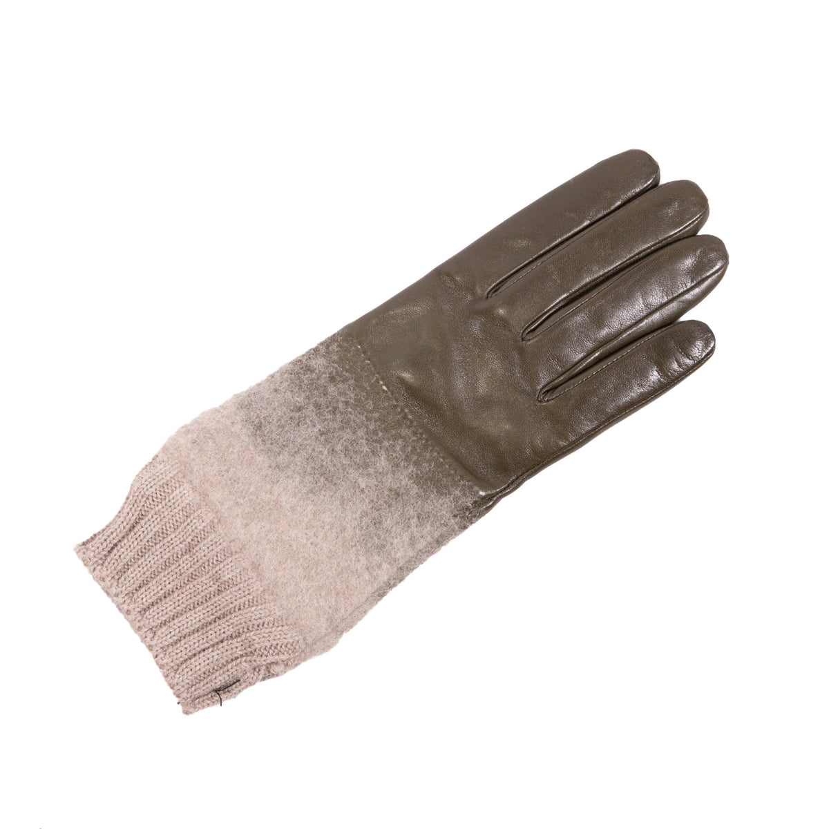 Ladies' nappa- wool gloves-the encounter between leather and wool - vista 6