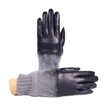 Ladies' nappa- wool gloves-the encounter between leather and wool - vista 8
