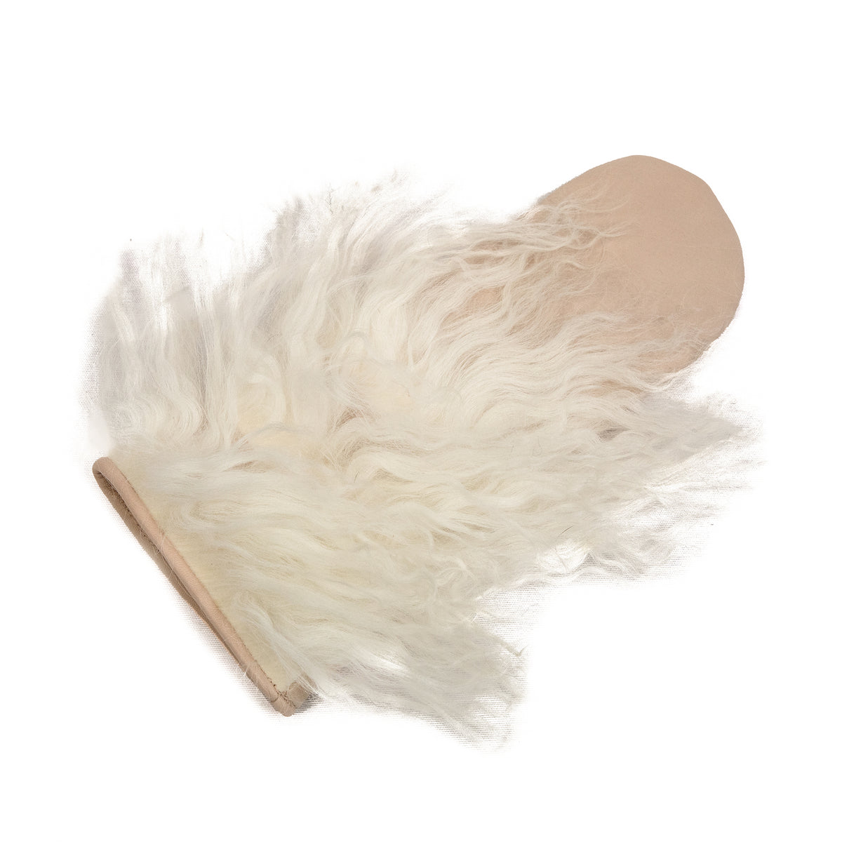 Nappa leather mitten gloves featuring luxurious Mongolia fur trim, showcasing Italian craftsmanship and elegant design.