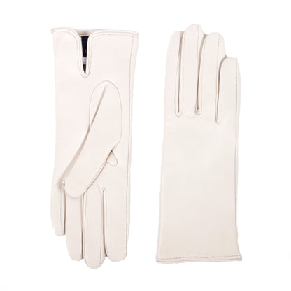 Women's basic soft nappa leather gloves with palm opening and cashmere lining - Stone 2