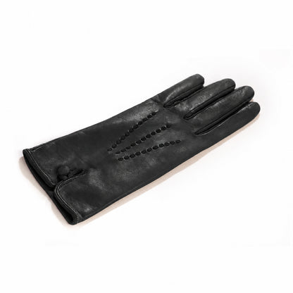 Women's silk lined gloves nappa gloves - Black 2