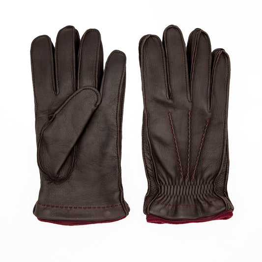 Men's deerskin gloves with removable cashmere lining