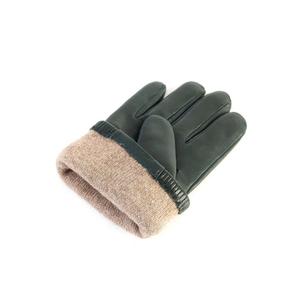Mens' Nappa-Leder Handschuhe mit elastic Einsatz Detail, kaschmirgefüttert