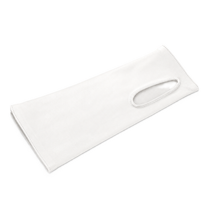 Women's fingerless nappa sleeve - White 2