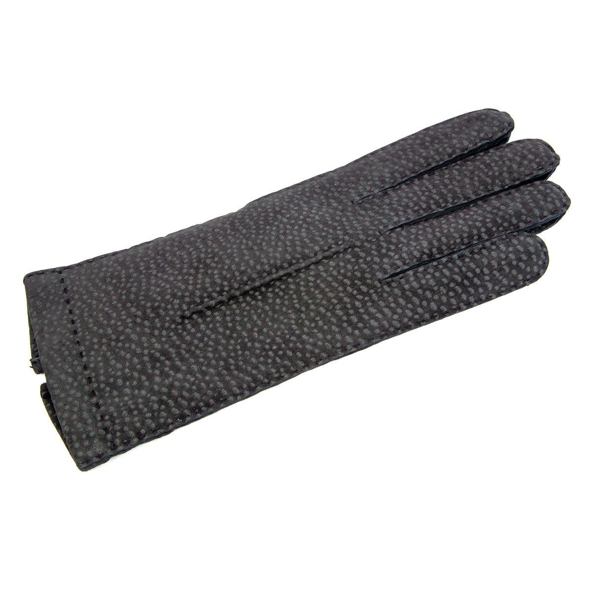 Woman's grey carpincho gloves entirely hand-sewn cashmere lined