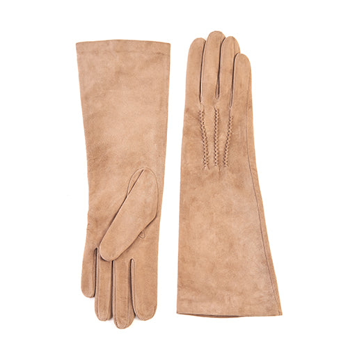 Women’s basic alpaca soft suede leather gloves 6 BT and cashmere lining