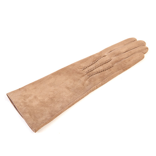 Women’s basic alpaca soft suede leather gloves 6 BT and cashmere lining
