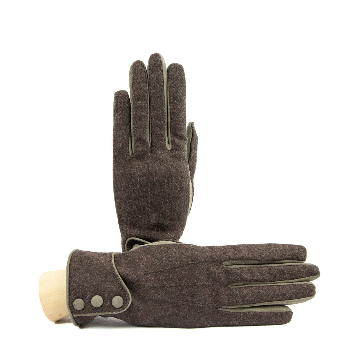 Bespoke Women's nappa leather gloves with Vitale Barberis Canonico wool top