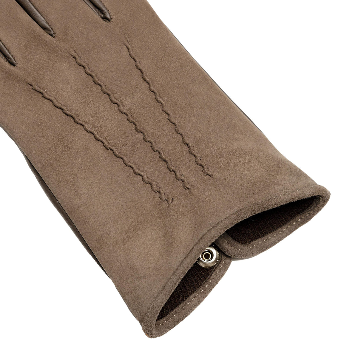 Nettuno: touchscreen leather gloves with a shower-proof suede top