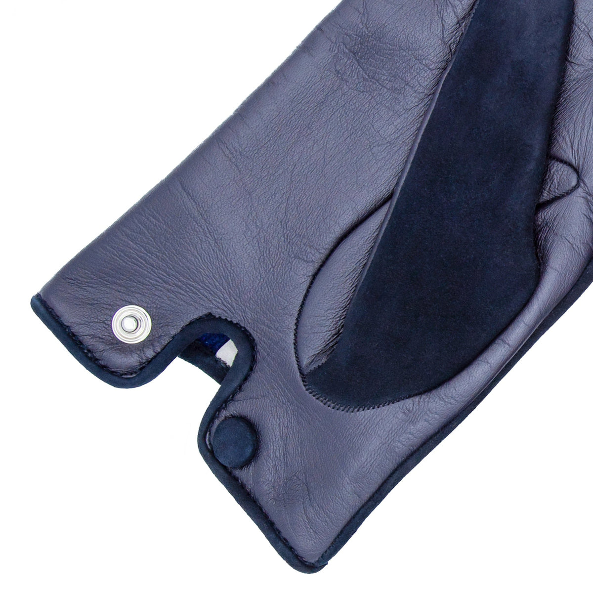 Nettuno: touchscreen leather gloves with a shower-proof suede top