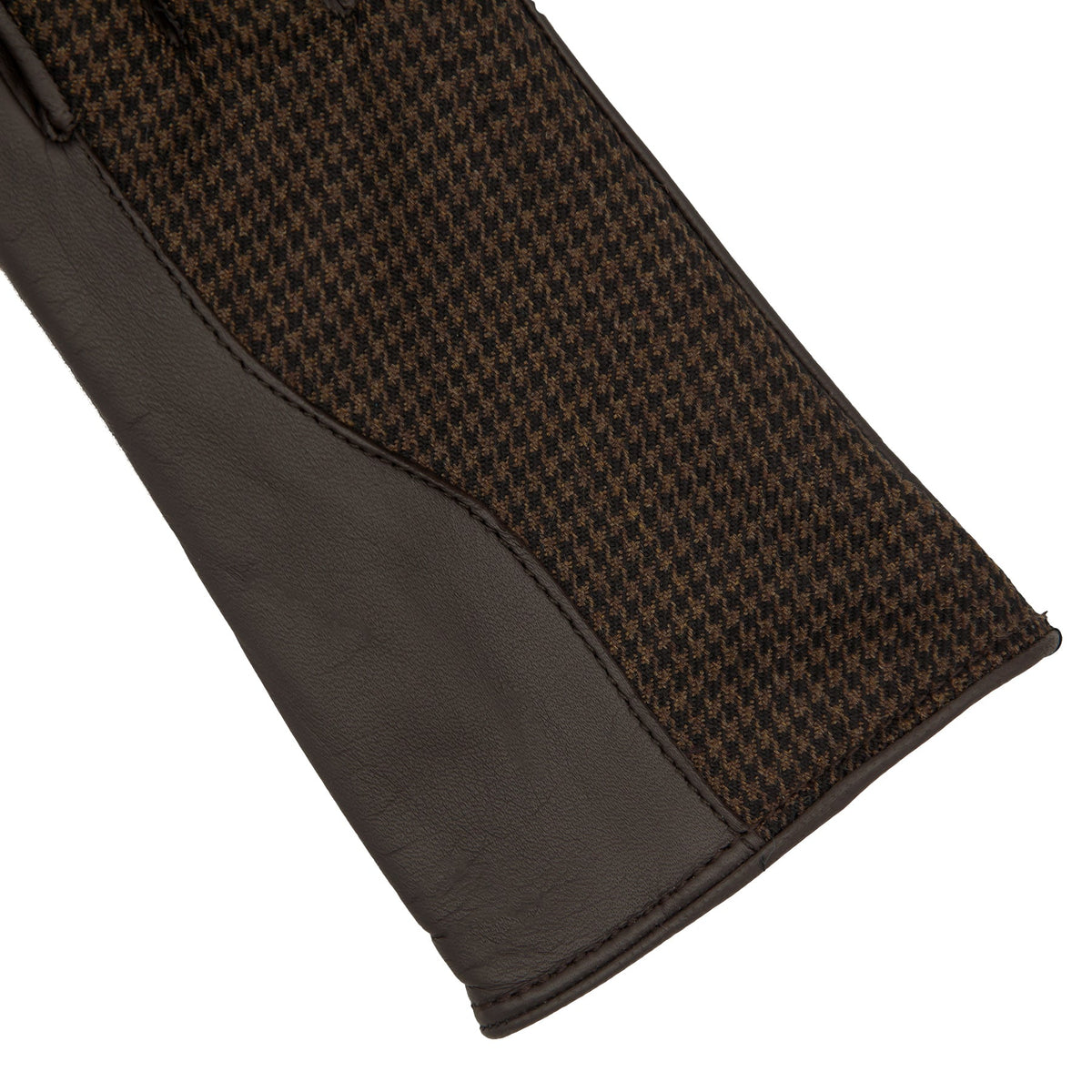 Nettuno: touchscreen leather gloves with a shower-proof suede top