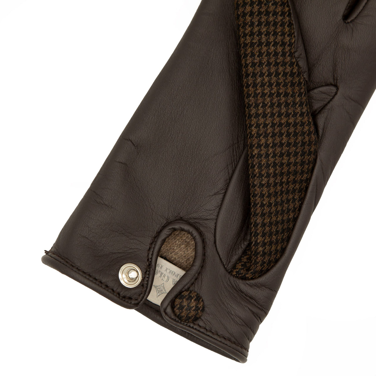 Nettuno: touchscreen leather gloves with a shower-proof suede top