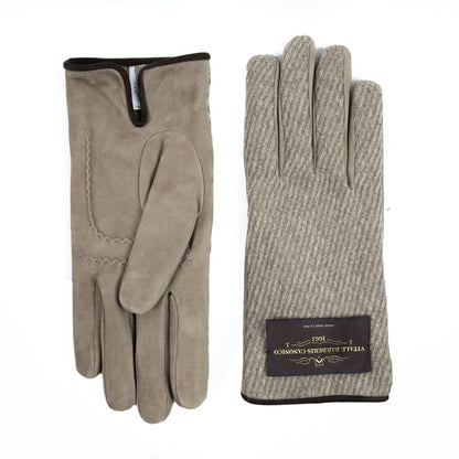 Men's suede leather gloves with Vitale Barberis Canonico wool top