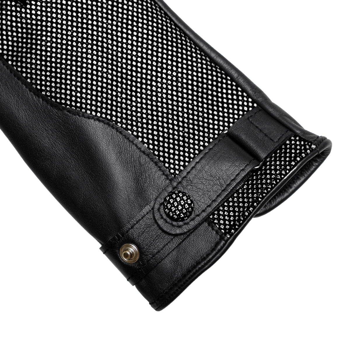 Men's nappa leather and Holland&Sherry wool gloves with strap and cashmere lined