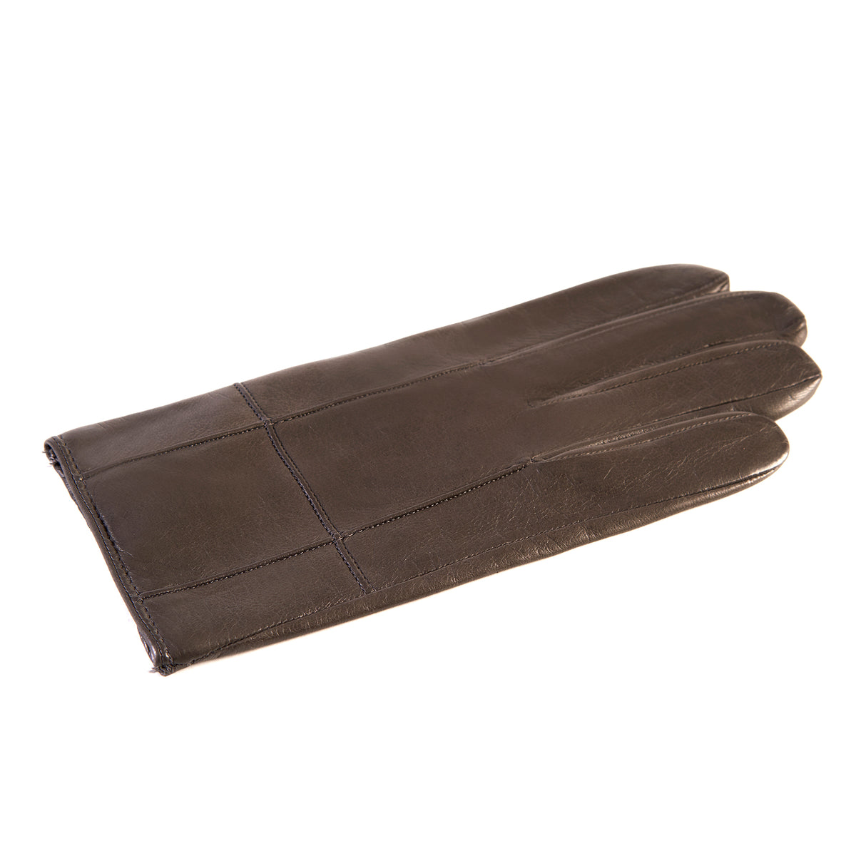 Men's mud nappa leather gloves with elastic detail and silk lining