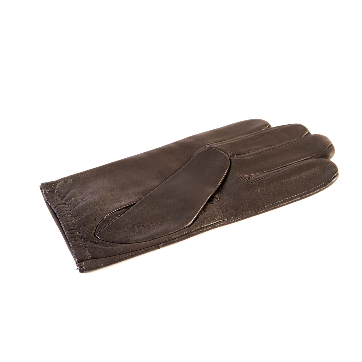 Men's mud nappa leather gloves with elastic detail and silk lining